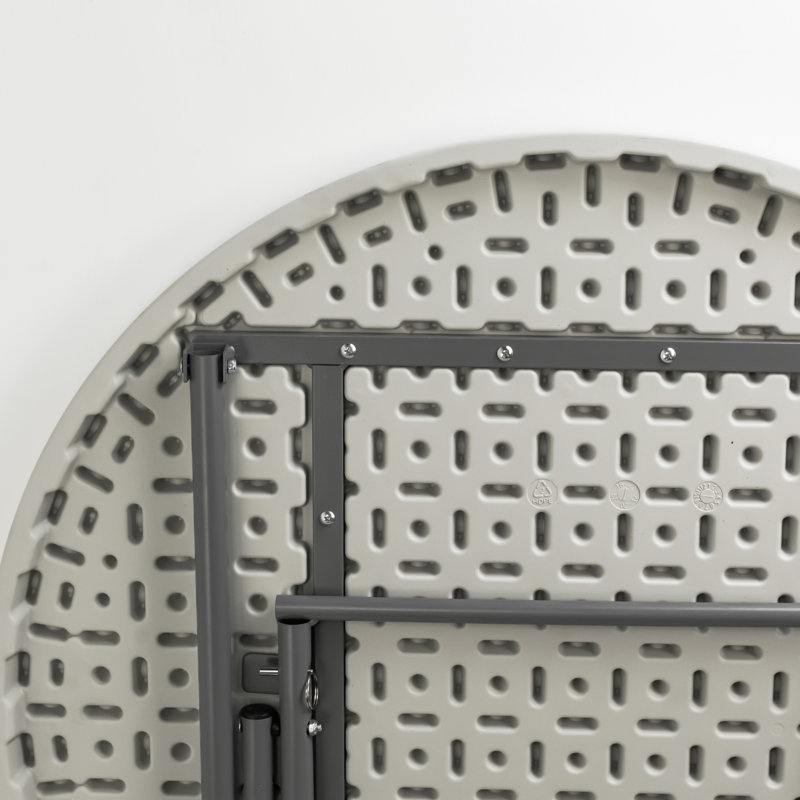 Luxdecor 32'' Round Events Party Cocktail White Plastic Bar Height